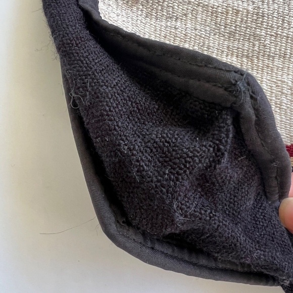 Woven Bag Mexican Boho Crossbody Front Flap w. Pocket Feels Like Wool Cream Red - Picture 5 of 7